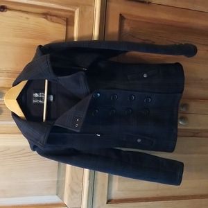 Full Tilt cotton poly peacoat style jacket with hood